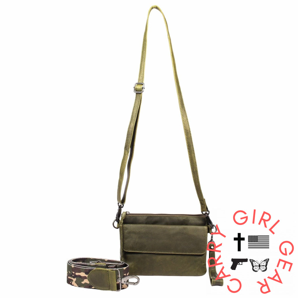 Concealed Carry Natasha Leather Crossbody By Lady Conceal Bags