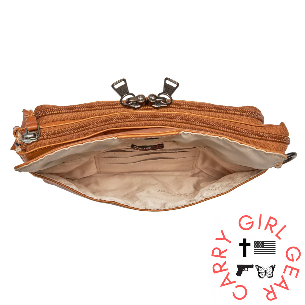 Concealed Carry Natasha Leather Crossbody By Lady Conceal Bags