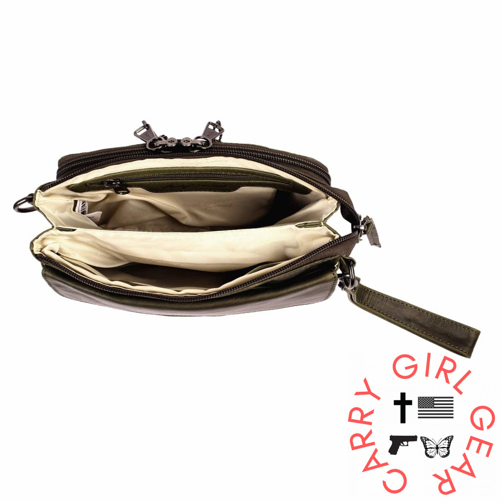 Concealed Carry Natasha Leather Crossbody By Lady Conceal Bags