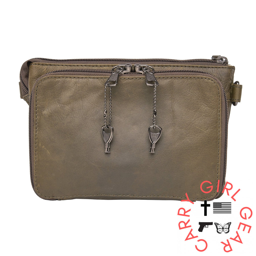 Concealed Carry Natasha Leather Crossbody By Lady Conceal Bags