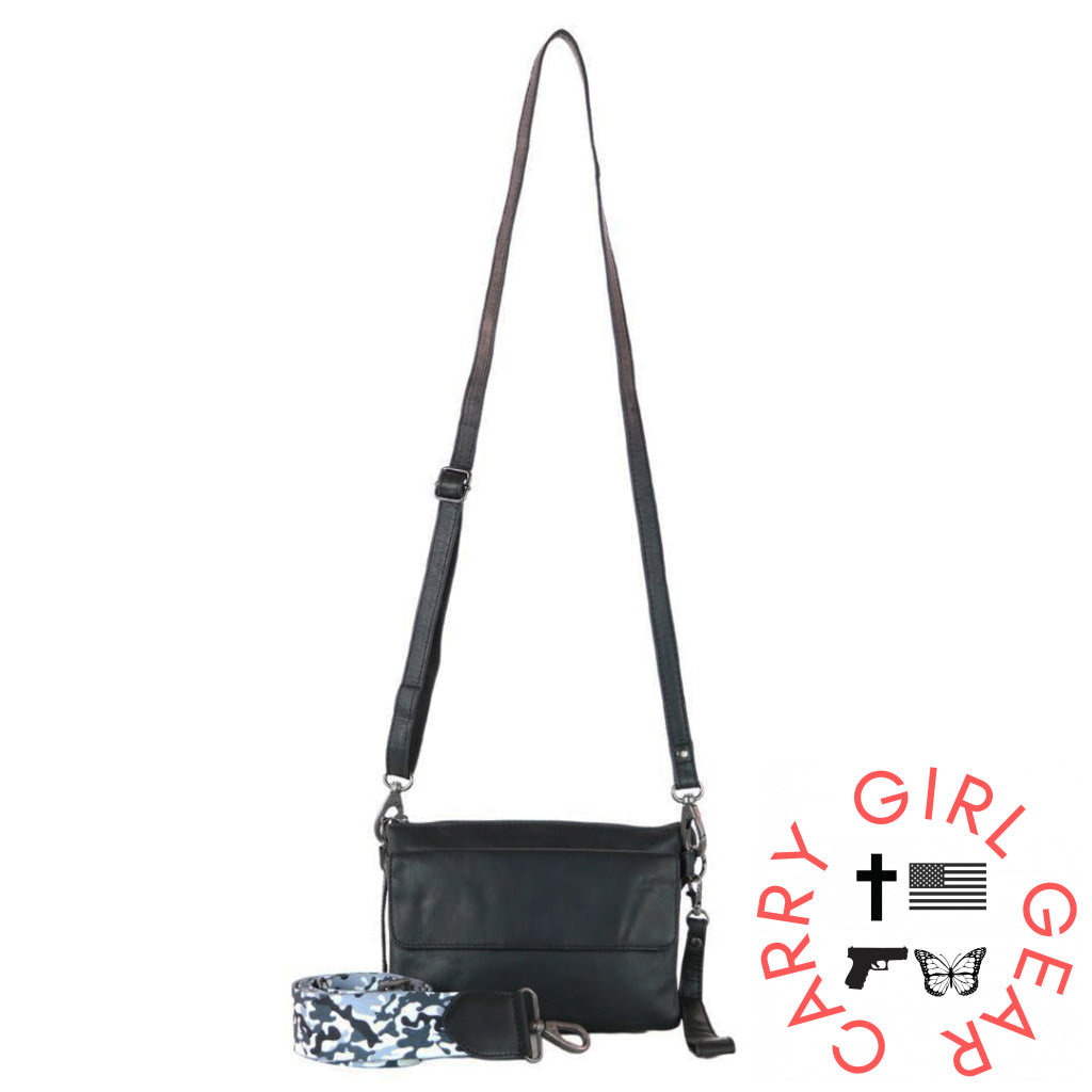 Concealed Carry Natasha Leather Crossbody By Lady Conceal Bags