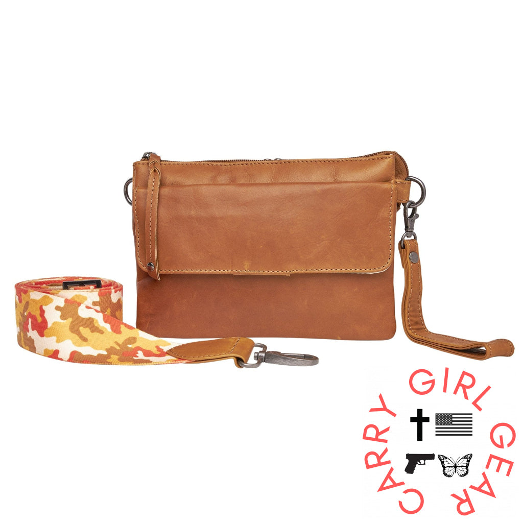 Concealed Carry Natasha Leather Crossbody By Lady Conceal Bags