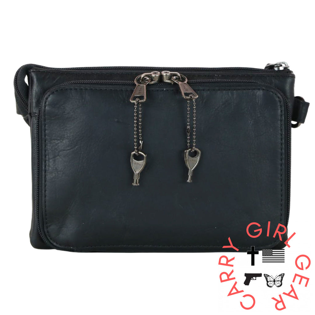 Concealed Carry Natasha Leather Crossbody By Lady Conceal Bags
