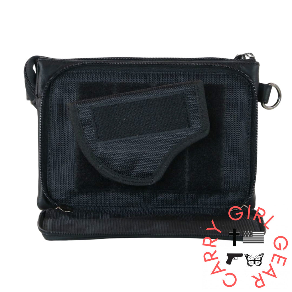 Concealed Carry Natasha Leather Crossbody By Lady Conceal Bags