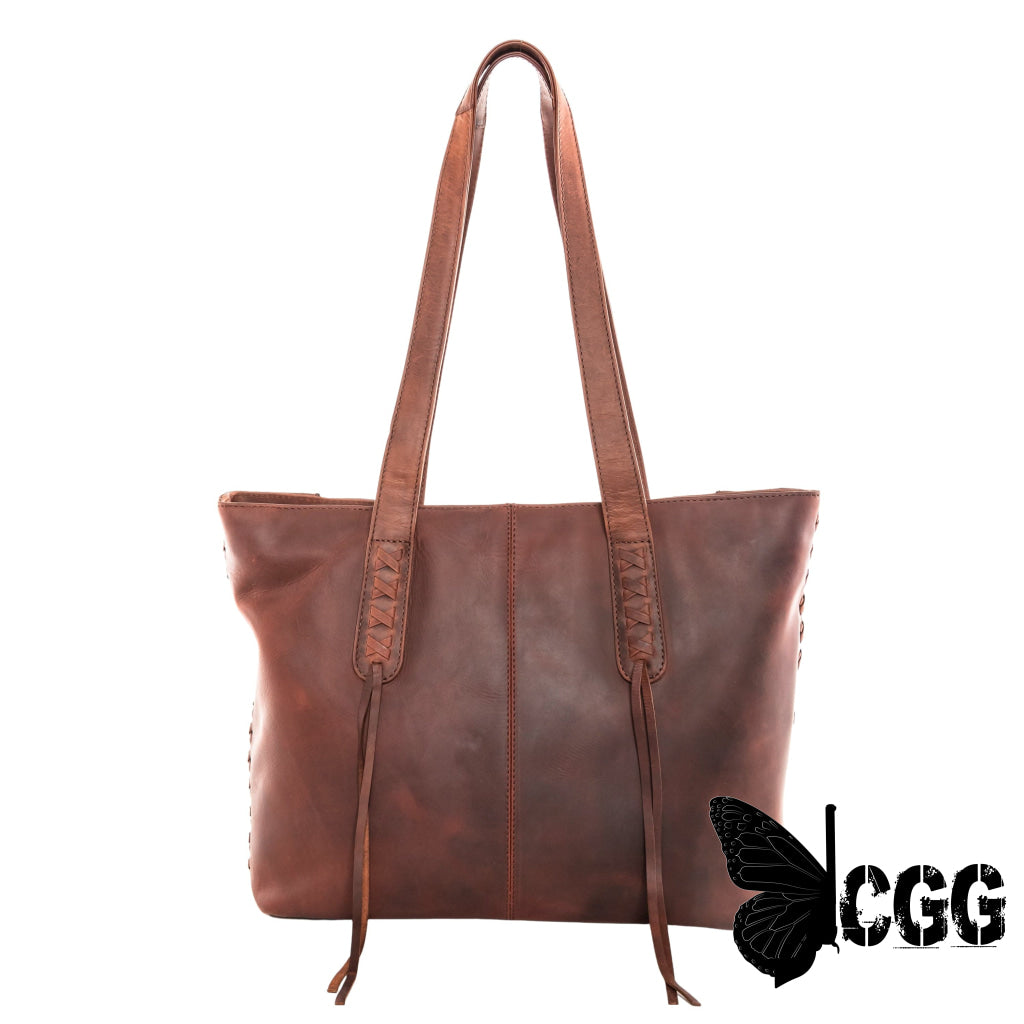 Concealed Carry Norah Leather Tote By Lady Conceal Dark Mahogany Totes