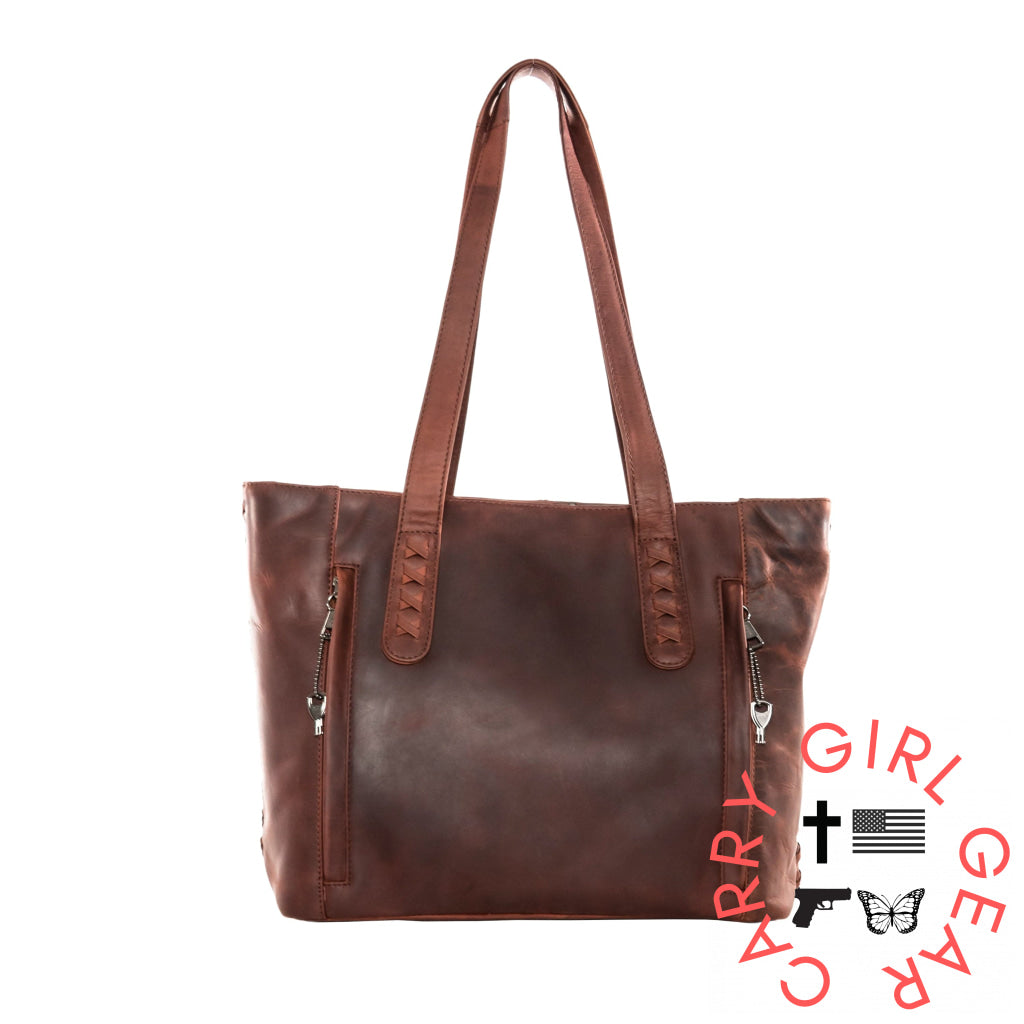 Concealed Carry Norah Leather Tote By Lady Conceal Totes