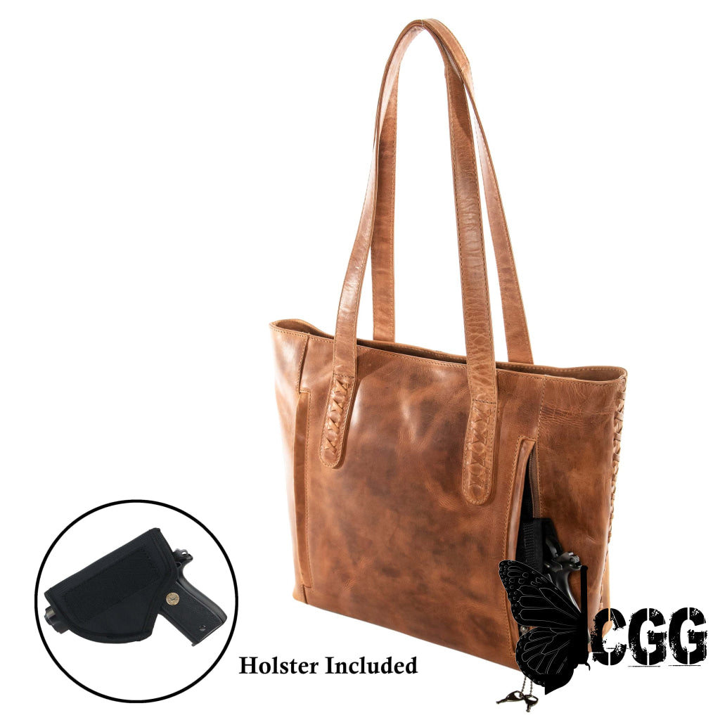 Concealed Carry Norah Leather Tote By Lady Conceal Totes