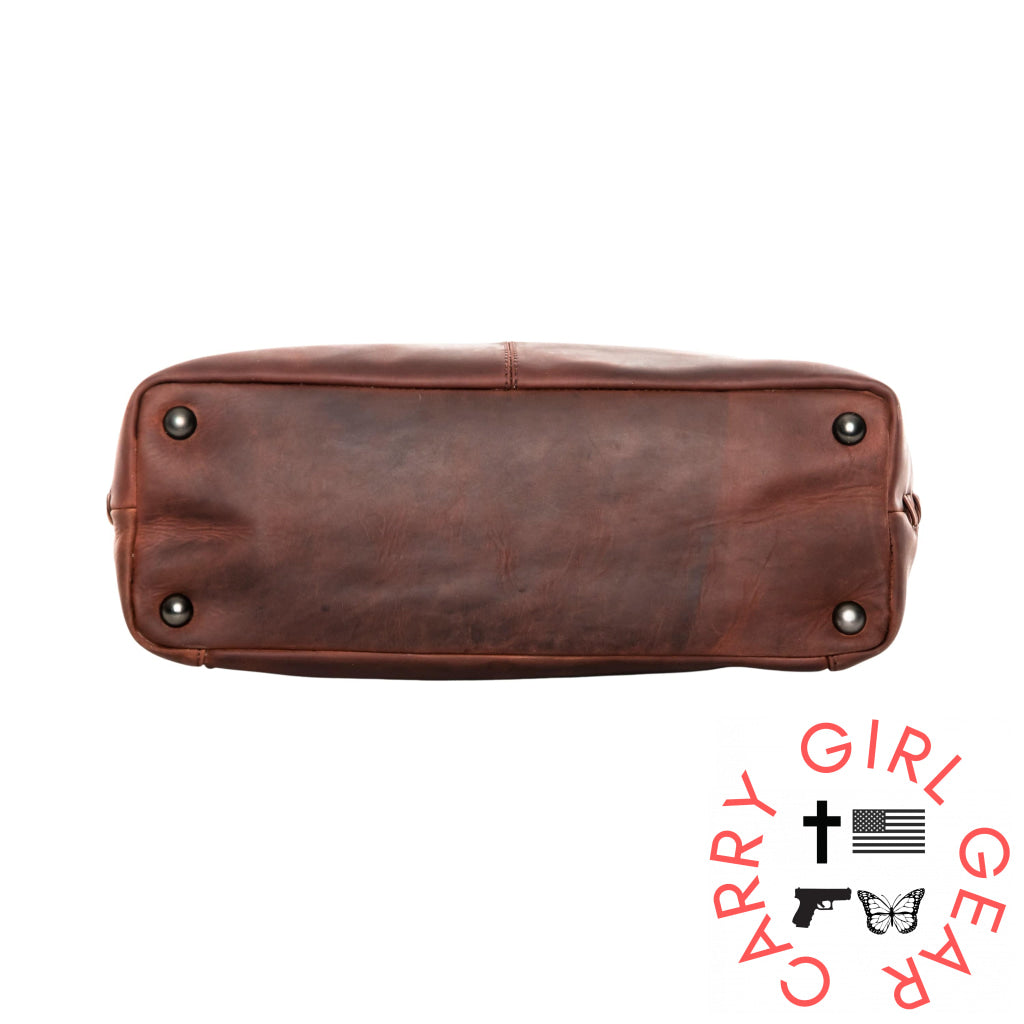 Concealed Carry Norah Leather Tote By Lady Conceal Totes