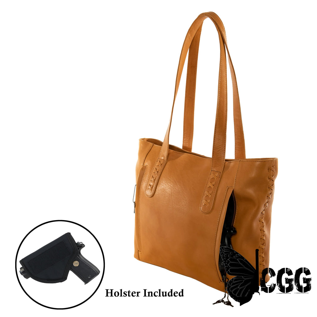 Concealed Carry Norah Leather Tote By Lady Conceal Totes