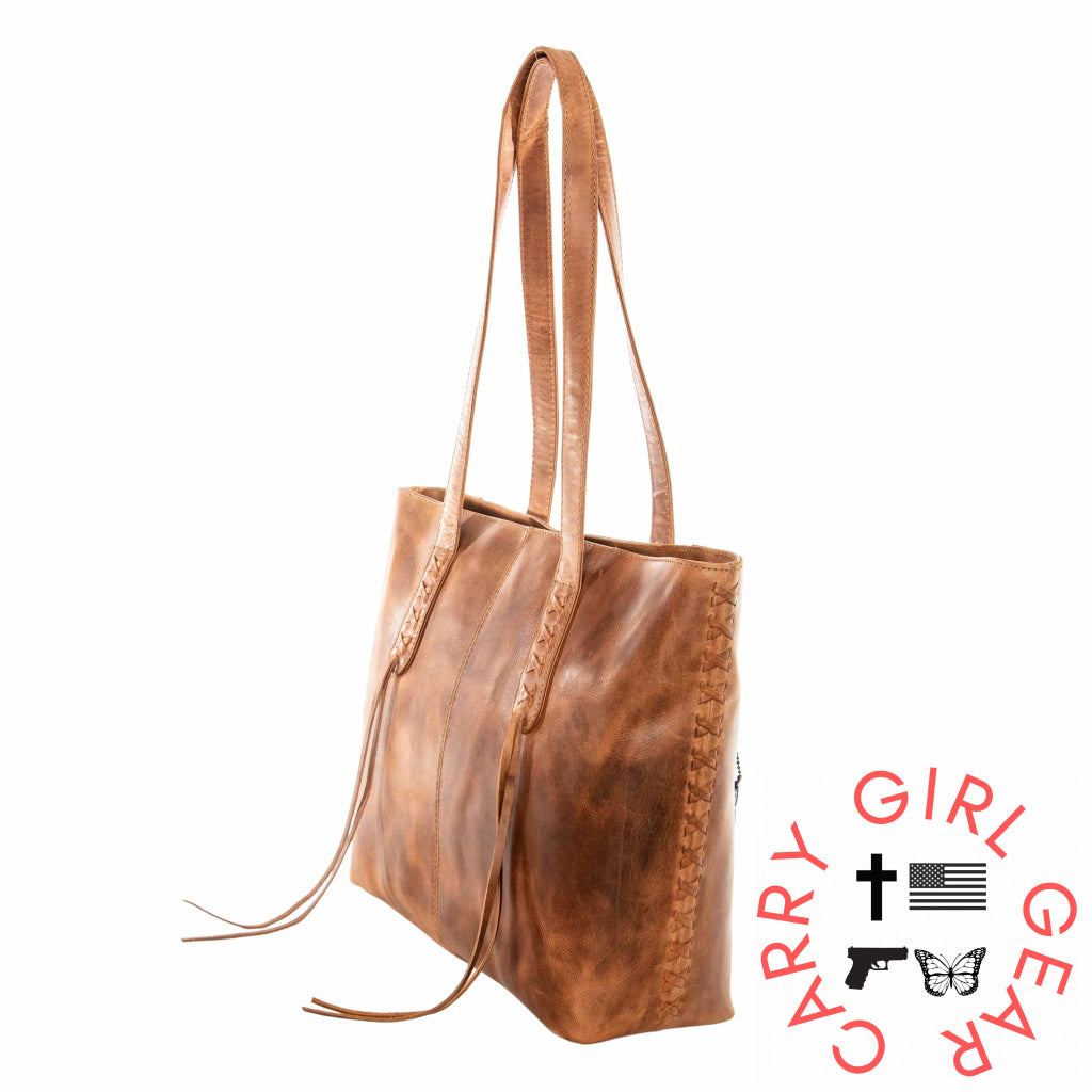 Concealed Carry Norah Leather Tote By Lady Conceal Totes