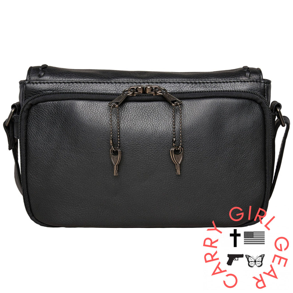 Concealed Carry Parker Leather Crossbody By Lady Conceal Bags