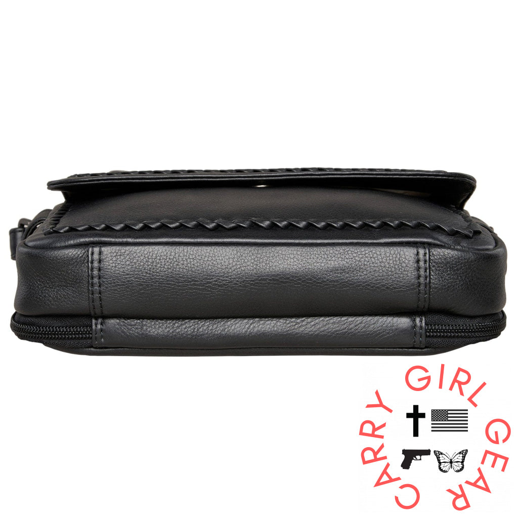 Concealed Carry Parker Leather Crossbody By Lady Conceal Bags