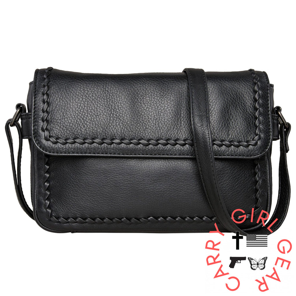 Concealed Carry Parker Leather Crossbody By Lady Conceal Bags