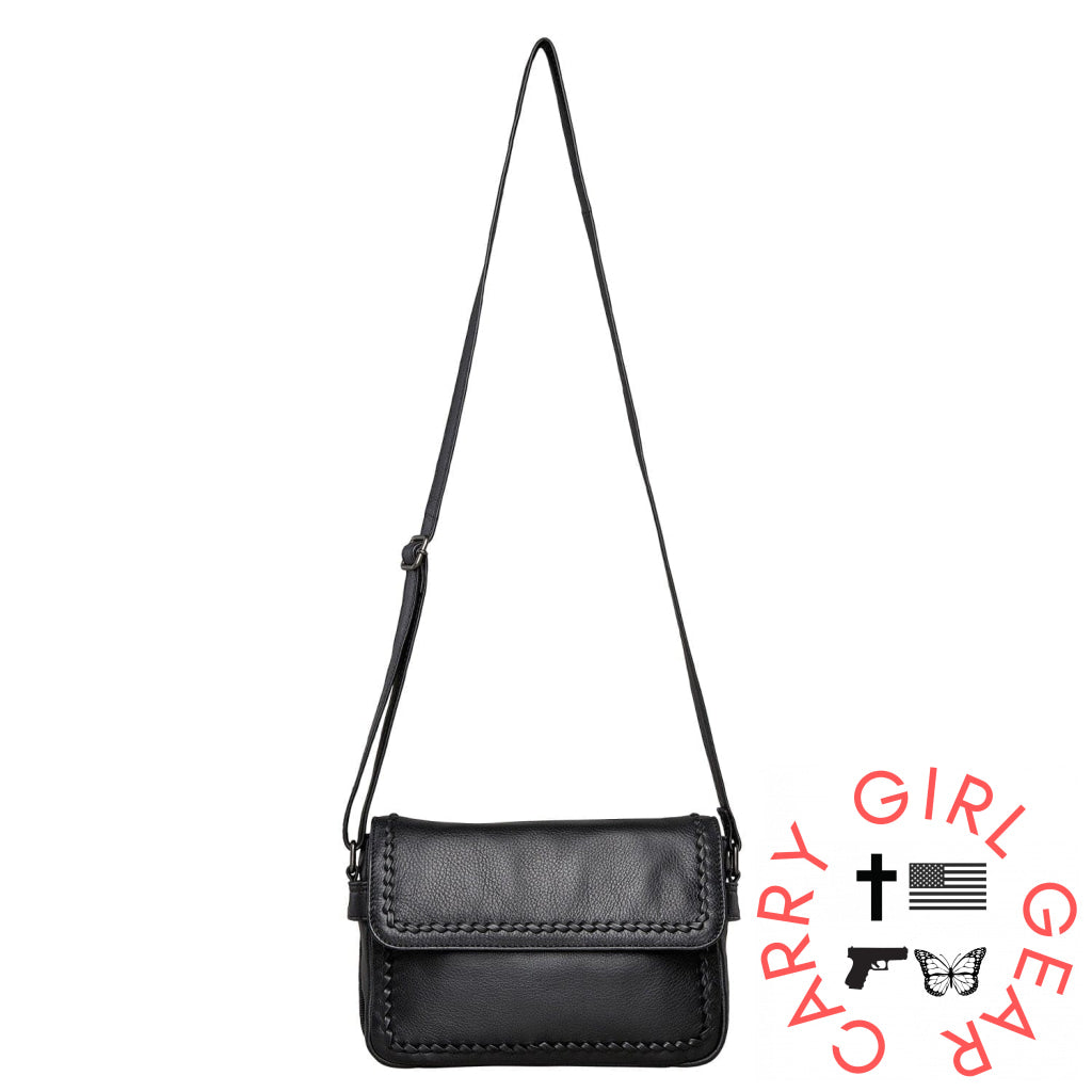 Concealed Carry Parker Leather Crossbody By Lady Conceal Bags