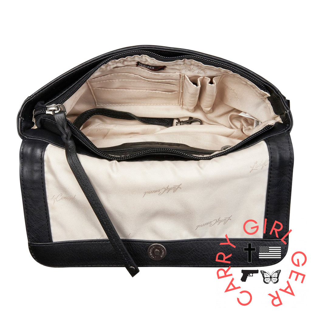 Concealed Carry Parker Leather Crossbody By Lady Conceal Bags