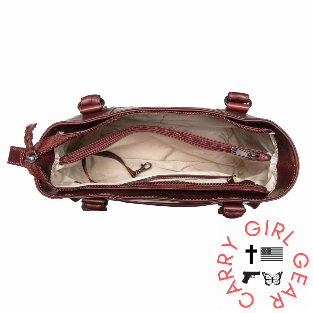 Concealed Carry Peyton Leather Tote For Women By Lady Conceal Totes