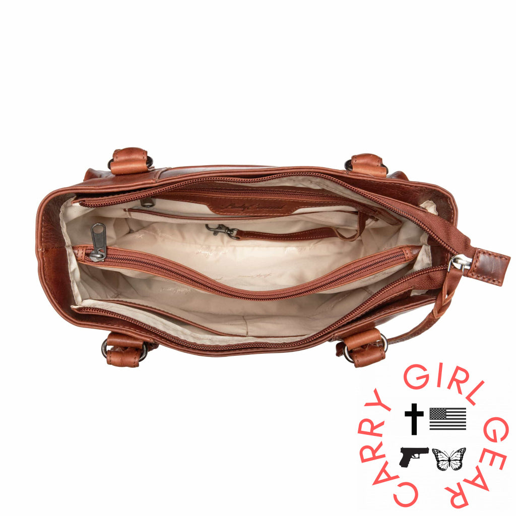 Concealed Carry Peyton Leather Tote For Women By Lady Conceal Totes