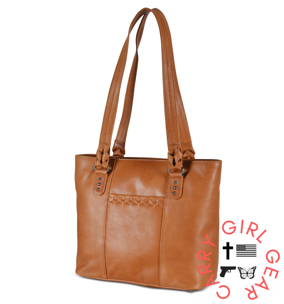 Concealed Carry Peyton Leather Tote For Women By Lady Conceal Totes