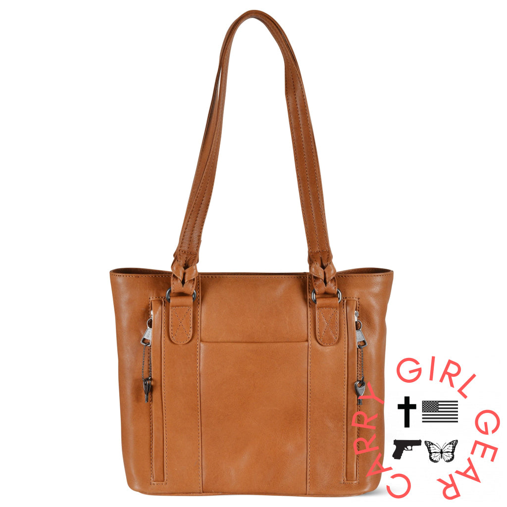 Concealed Carry Peyton Leather Tote For Women By Lady Conceal Totes