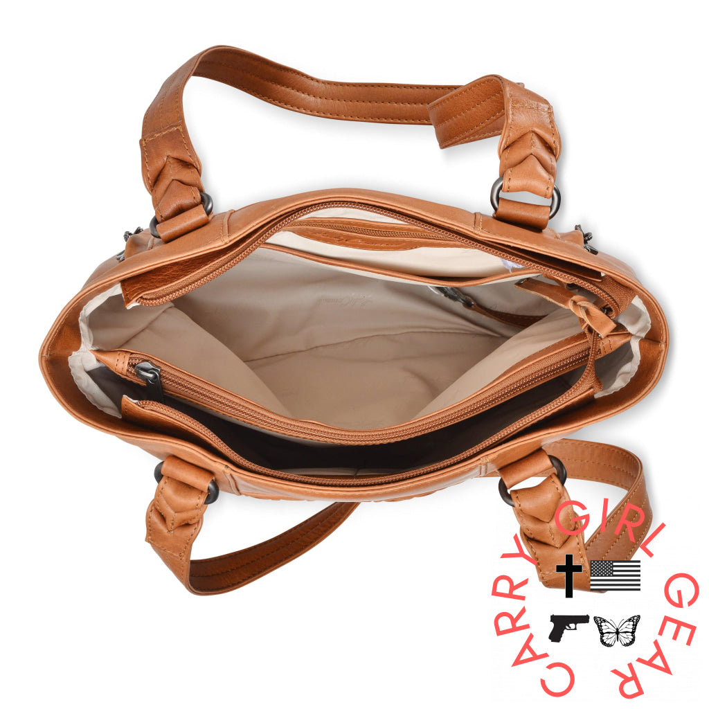 Concealed Carry Peyton Leather Tote For Women By Lady Conceal Totes