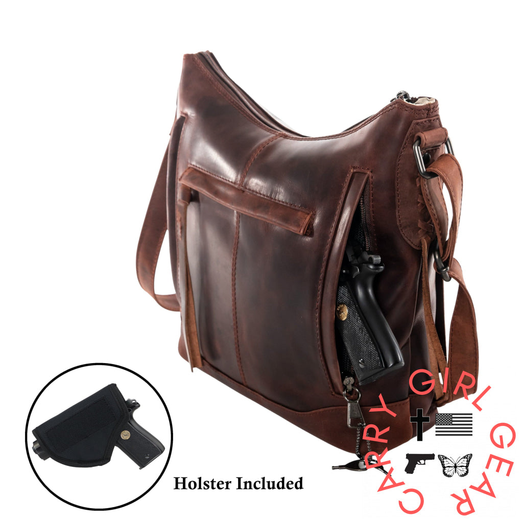 Concealed Carry Purse Blake Leather Crossbody By Lady Conceal Bags