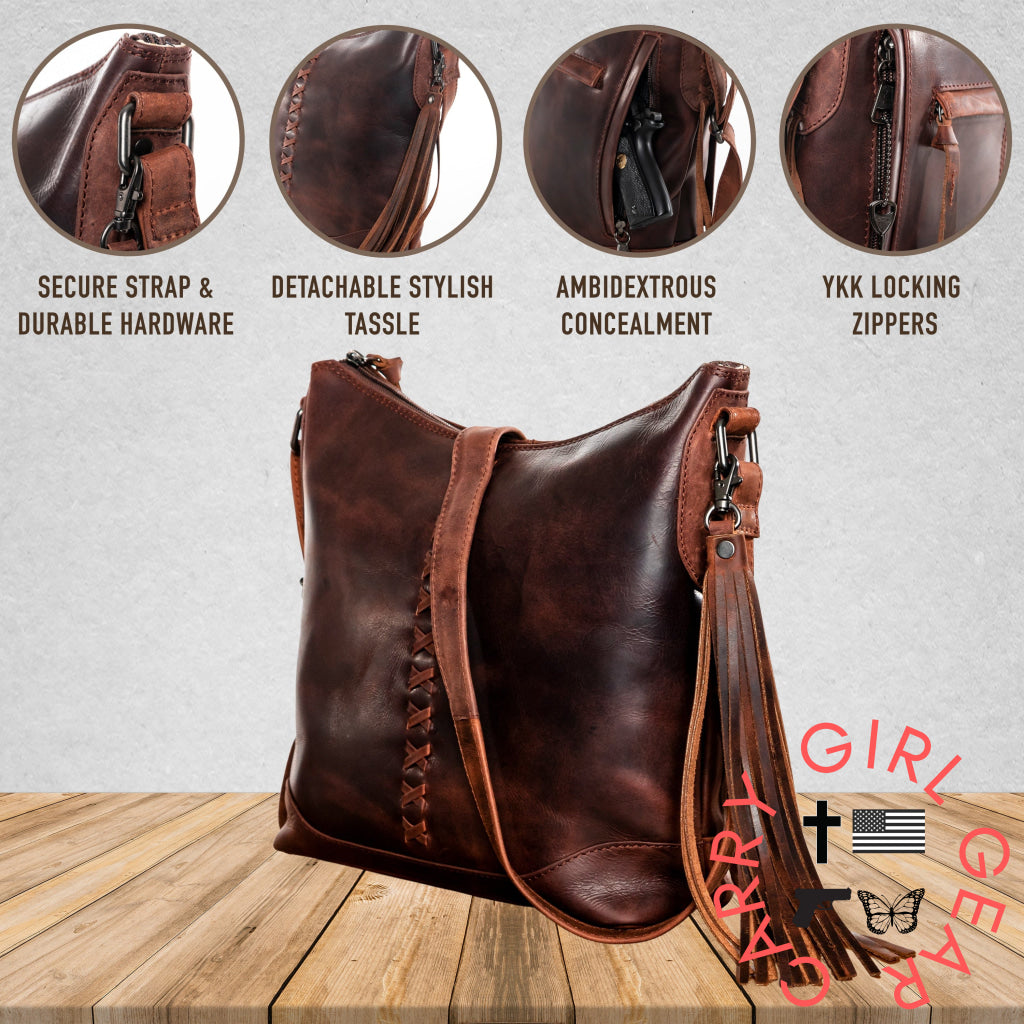 Concealed Carry Purse Blake Leather Crossbody By Lady Conceal Bags