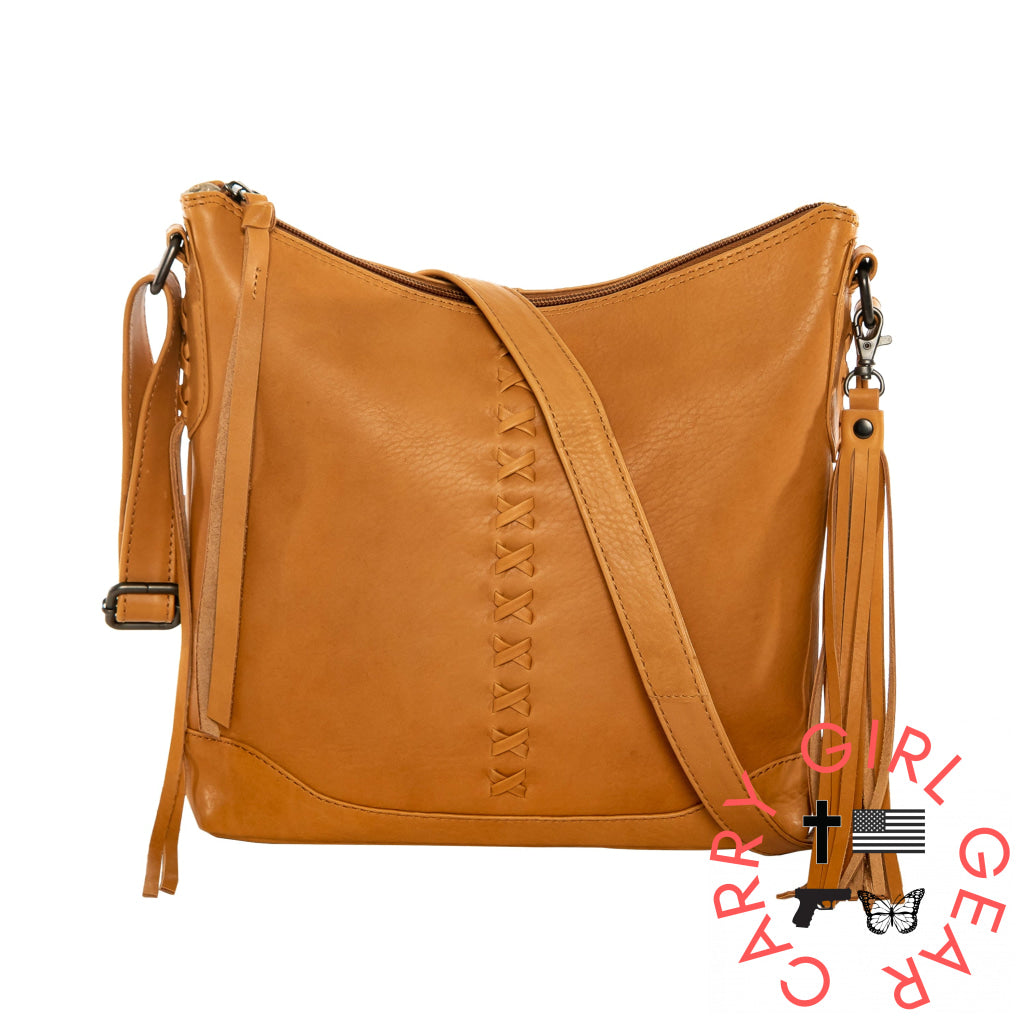 Concealed Carry Purse Blake Leather Crossbody By Lady Conceal Caramel Bags