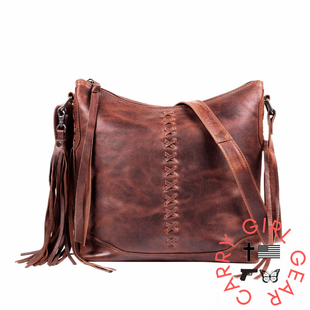 Concealed Carry Purse Blake Leather Crossbody By Lady Conceal Cognac Bags