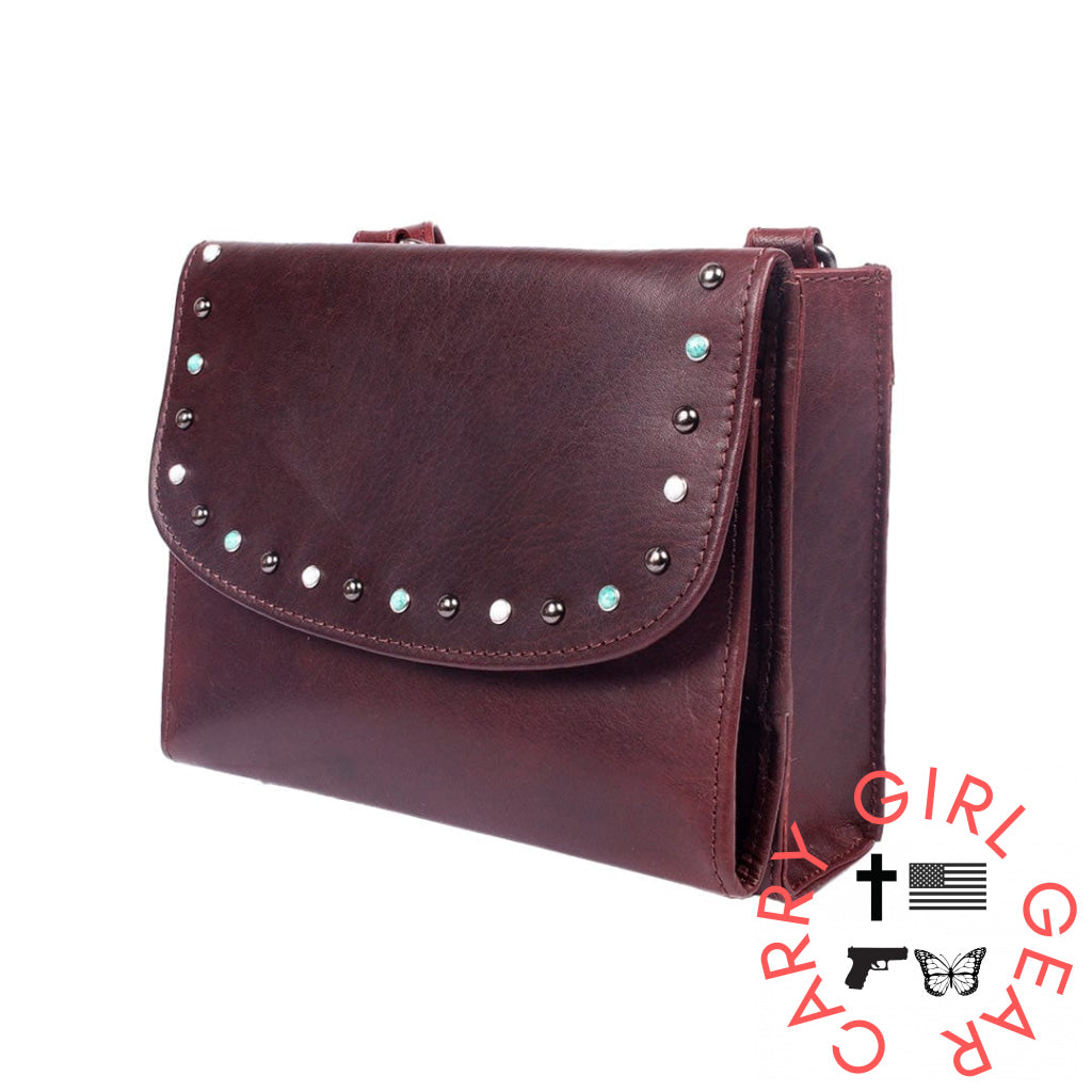 Concealed Carry Raelynn Buffalo Leather Crossbody Rfid Organizer By Lady Conceal Bags