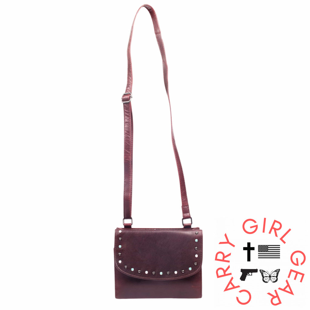 Concealed Carry Raelynn Buffalo Leather Crossbody Rfid Organizer By Lady Conceal Bags