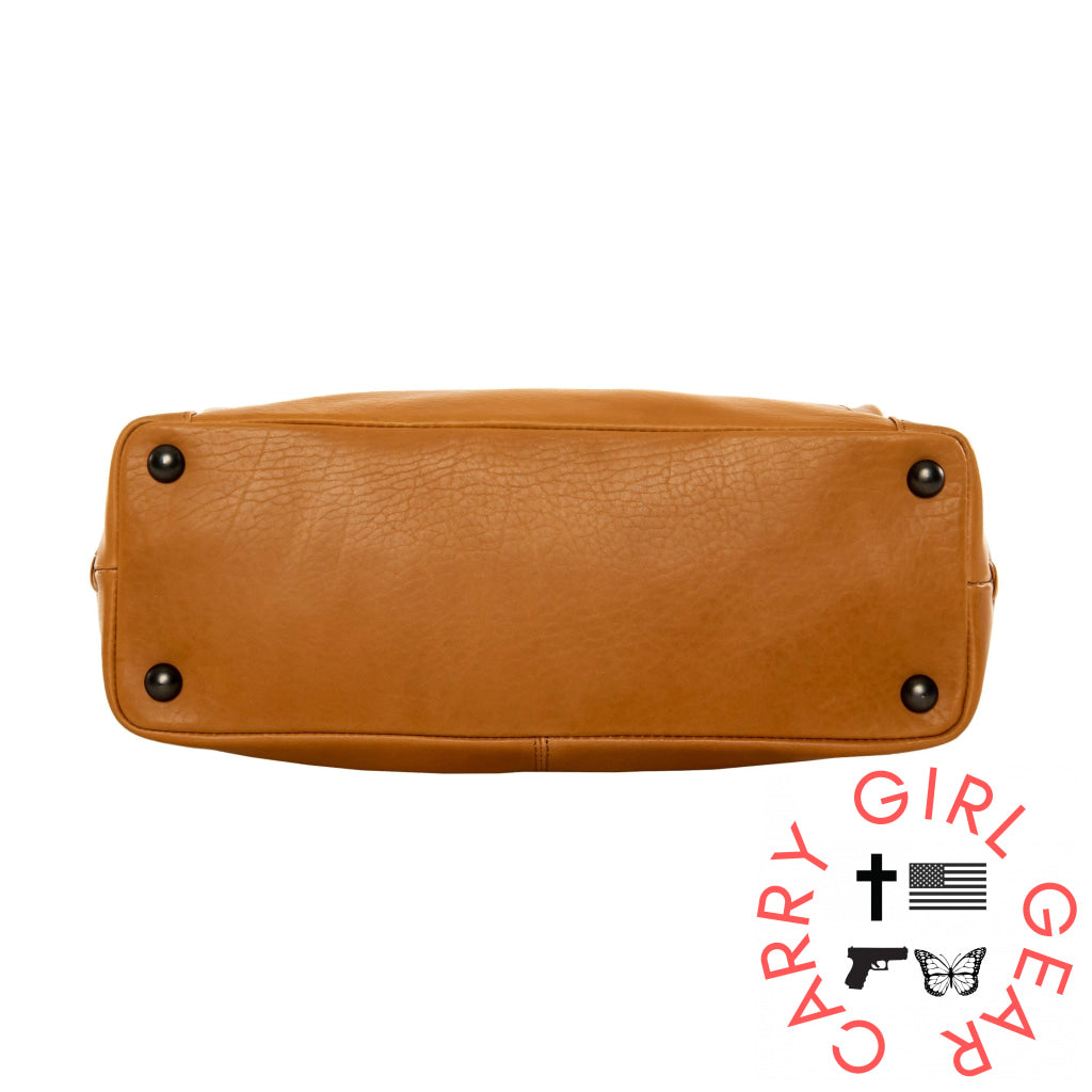 Concealed Carry Reagan Medium Leather Tote By Lady Conceal Totes