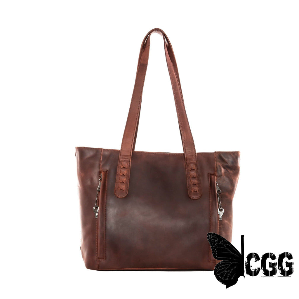 Concealed Carry Reagan Medium Leather Tote By Lady Conceal Totes