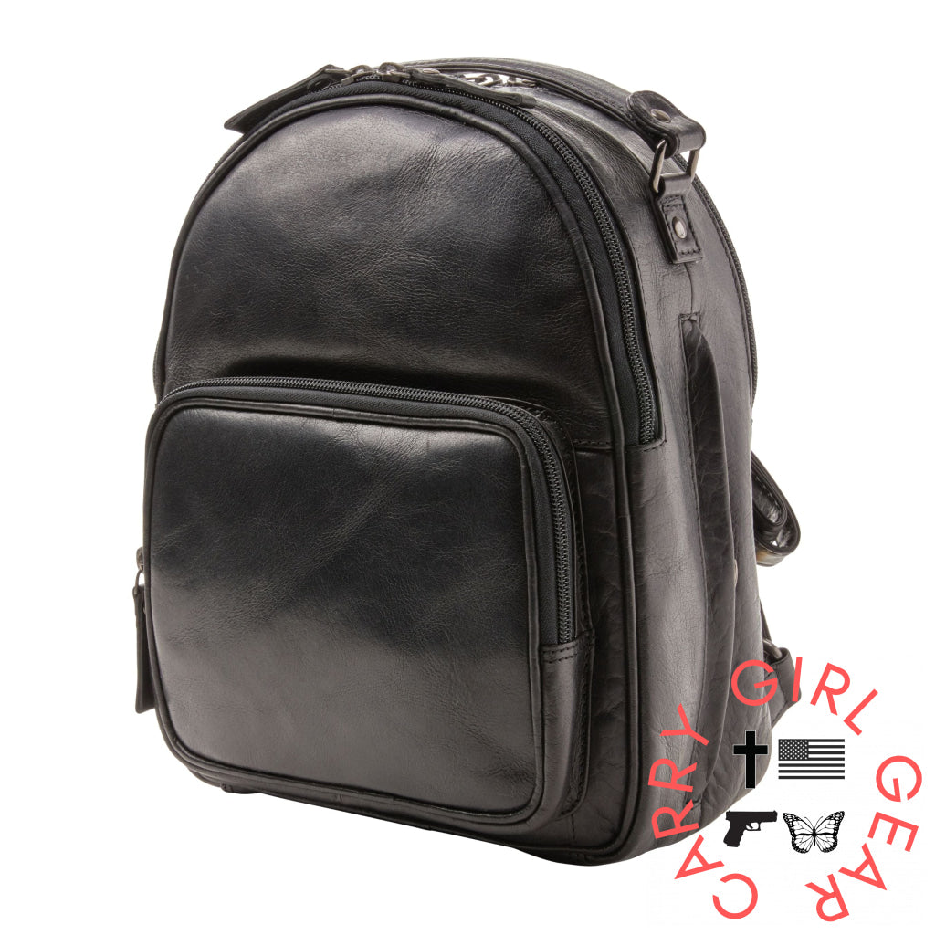 Concealed Carry Reese Unisex Leather Backpack Backpacks