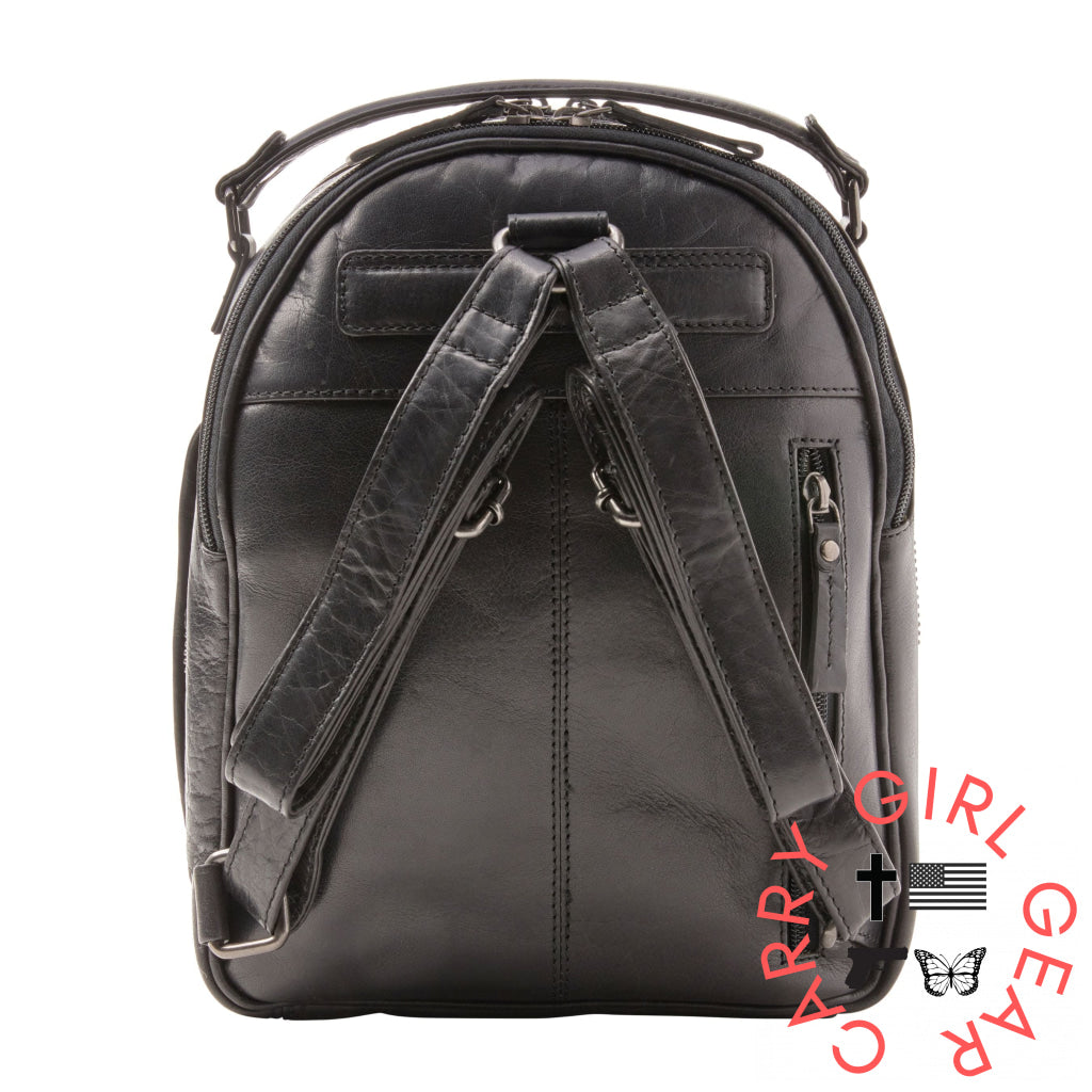 Concealed Carry Reese Unisex Leather Backpack Backpacks