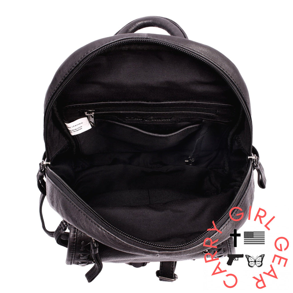 Concealed Carry Rfid Daisy Leather Backpack By Lady Conceal Backpacks