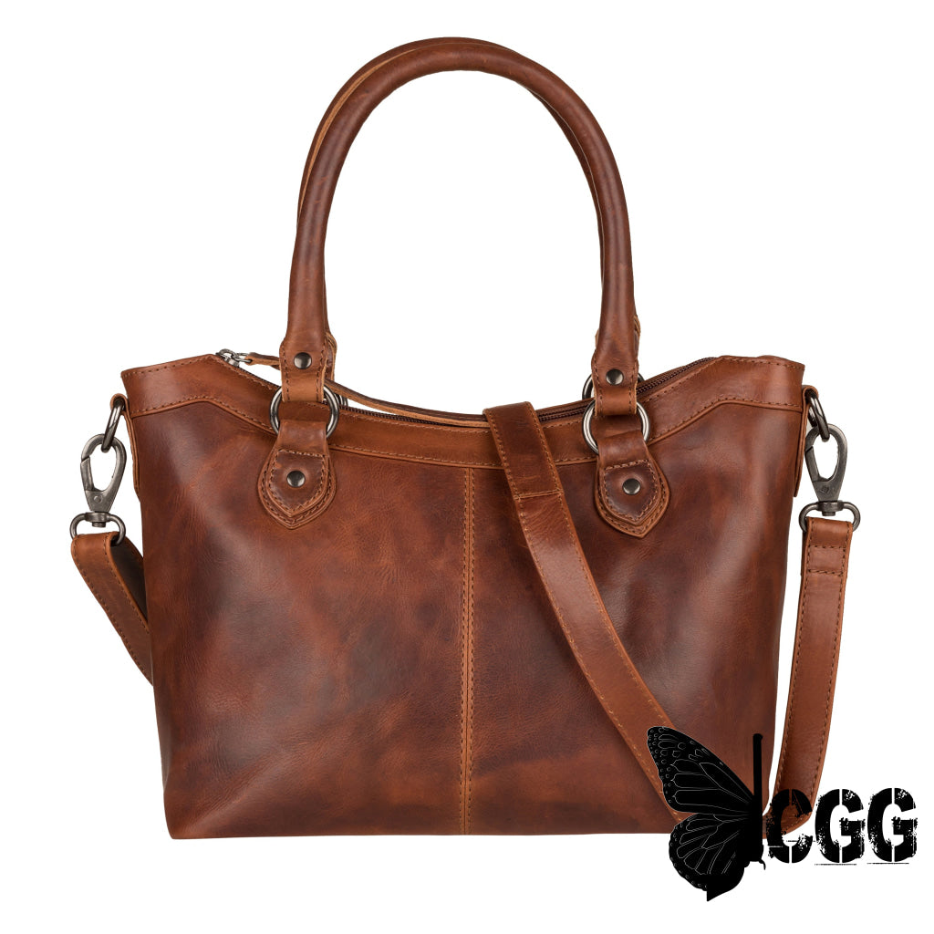 Concealed Carry Sadie Leather Satchel By Lady Conceal Cognac Satchels