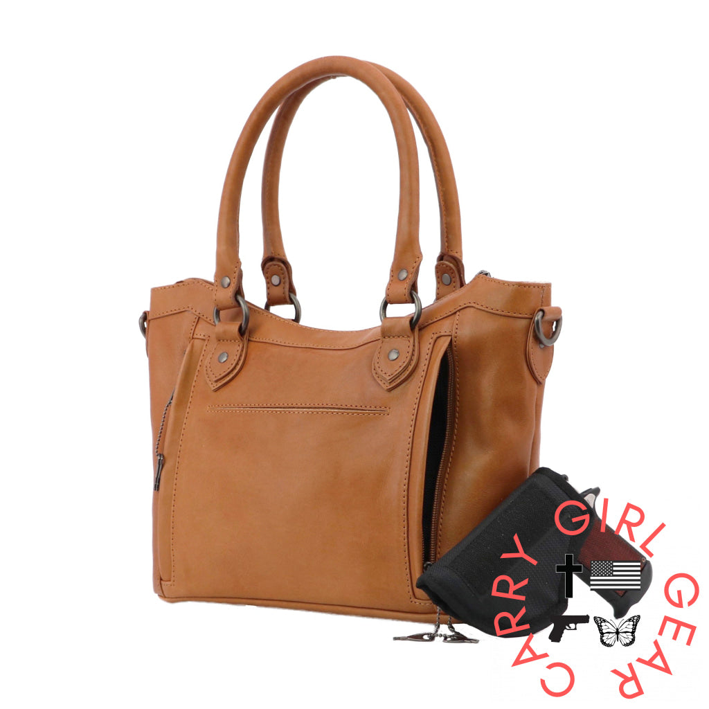 Concealed Carry Sadie Leather Satchel By Lady Conceal Satchels