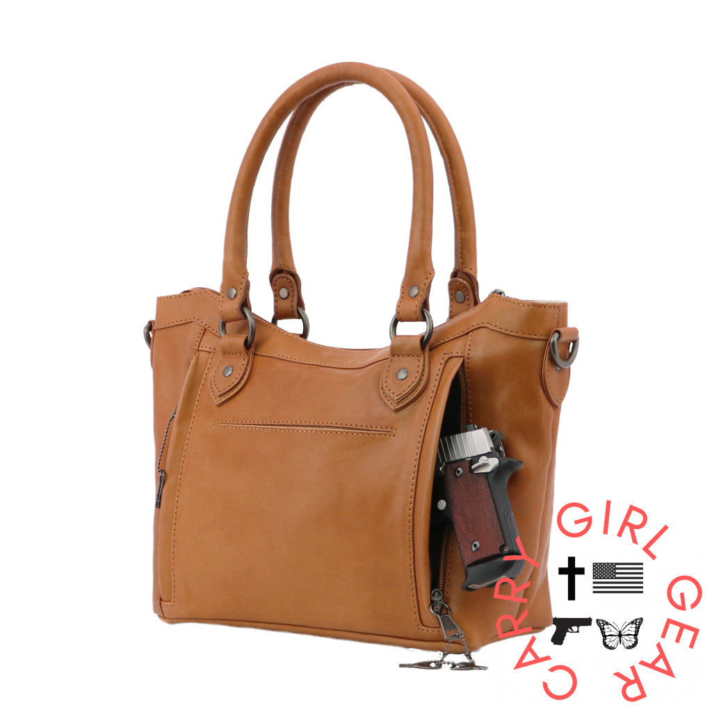 Concealed Carry Sadie Leather Satchel By Lady Conceal Satchels