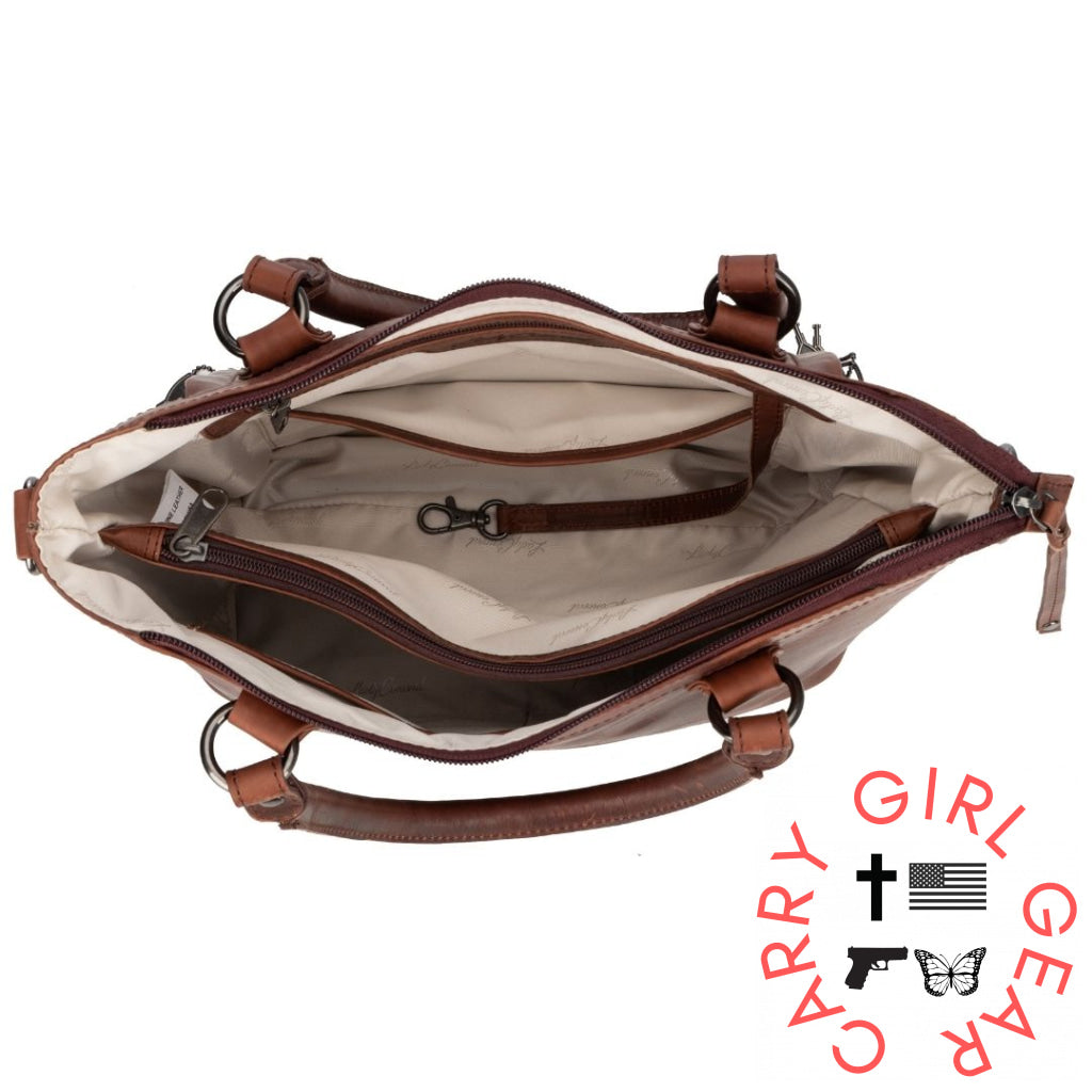 Concealed Carry Sadie Leather Satchel By Lady Conceal Satchels