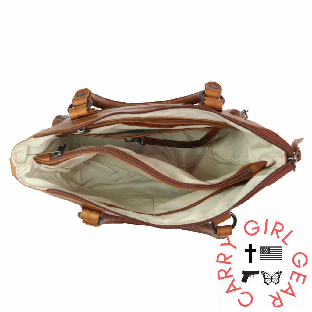 Concealed Carry Sadie Leather Satchel By Lady Conceal Satchels