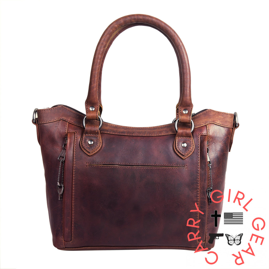 Concealed Carry Sadie Leather Satchel By Lady Conceal Satchels