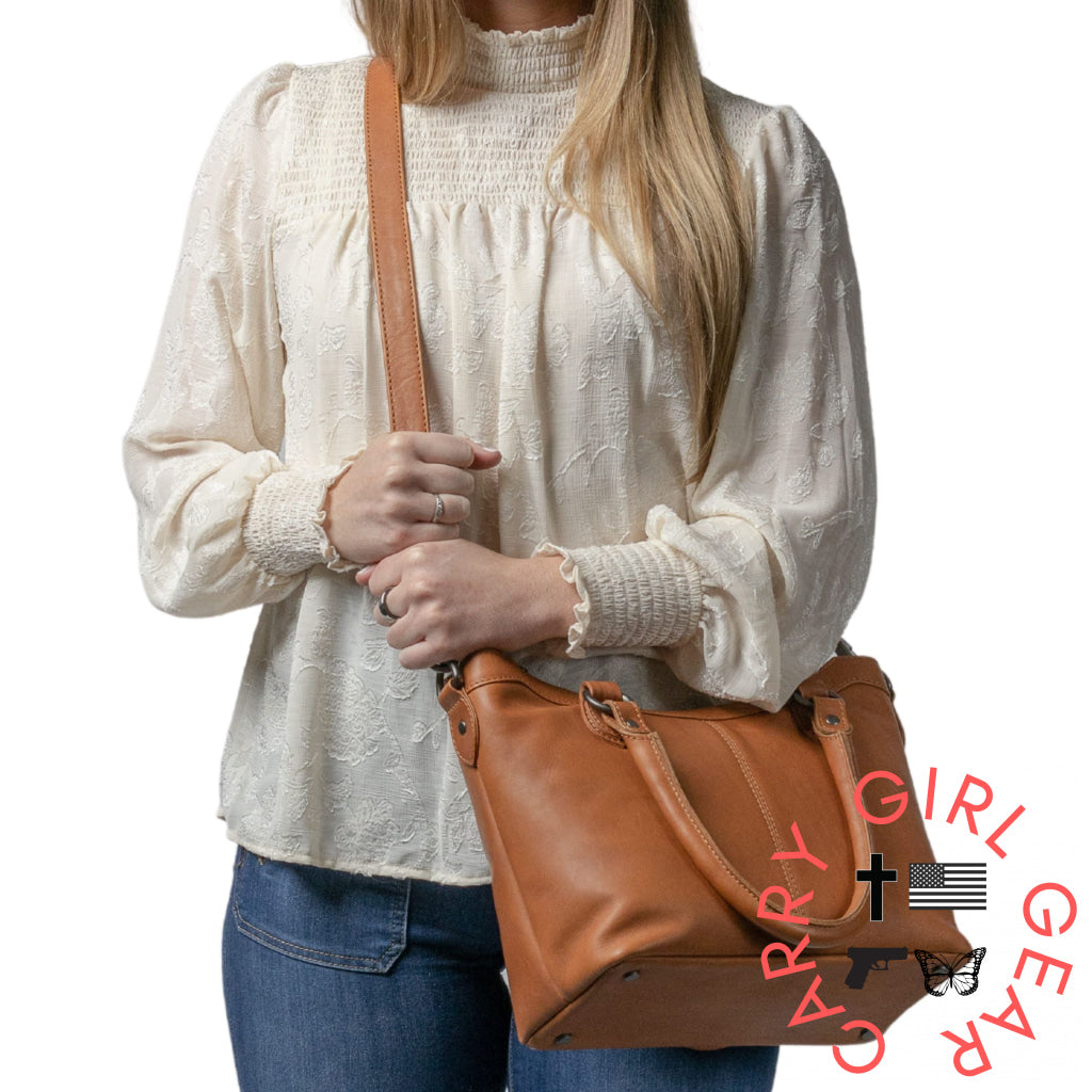 Concealed Carry Sadie Leather Satchel By Lady Conceal Satchels