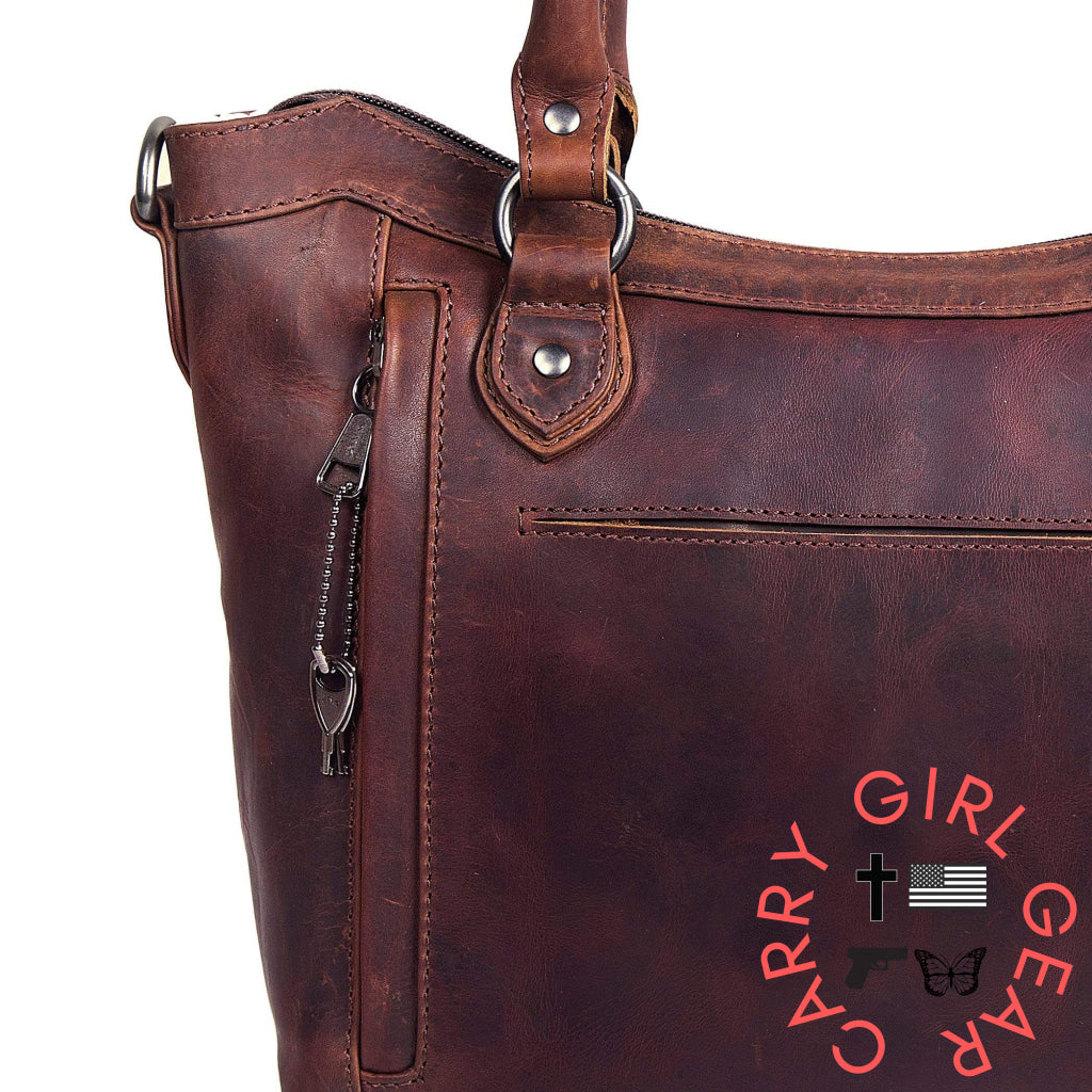 Concealed Carry Sadie Leather Satchel By Lady Conceal Satchels