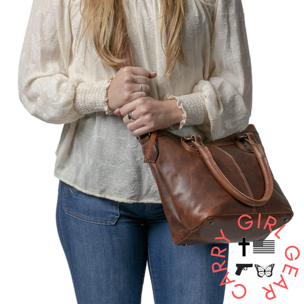 Concealed Carry Sadie Leather Satchel By Lady Conceal Satchels