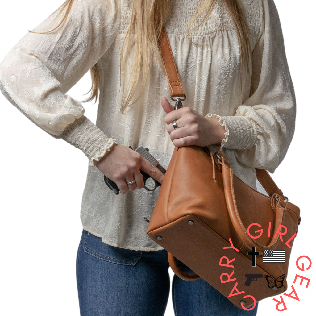 Concealed Carry Sadie Leather Satchel By Lady Conceal Satchels
