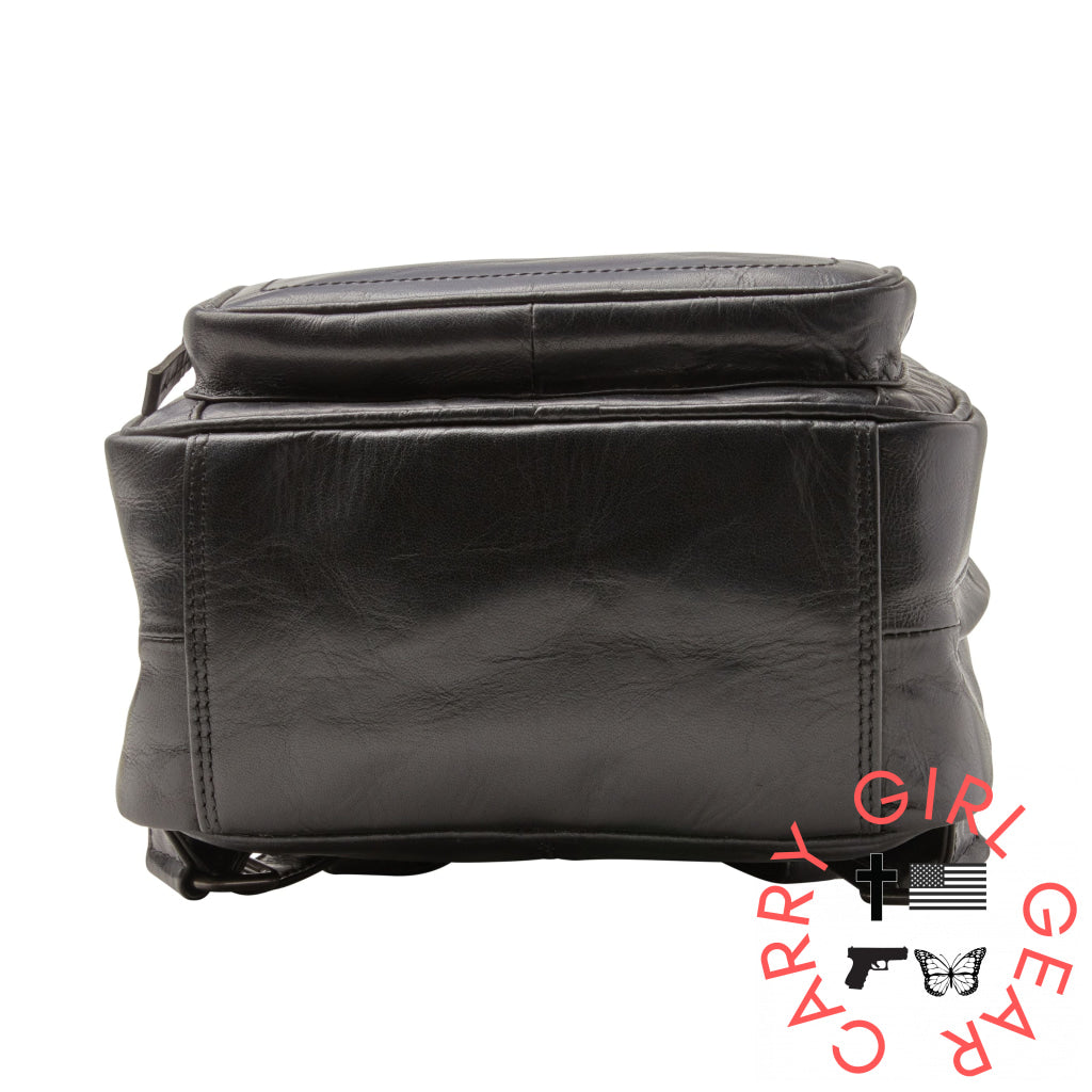 Concealed Carry Sawyer Leather Backpack By Lady Conceal Backpacks