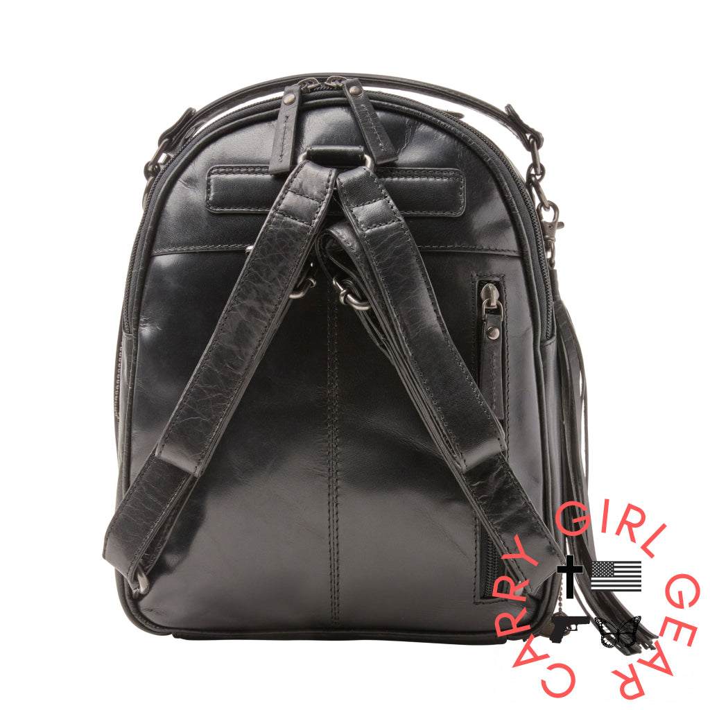 Concealed Carry Sawyer Leather Backpack By Lady Conceal Backpacks