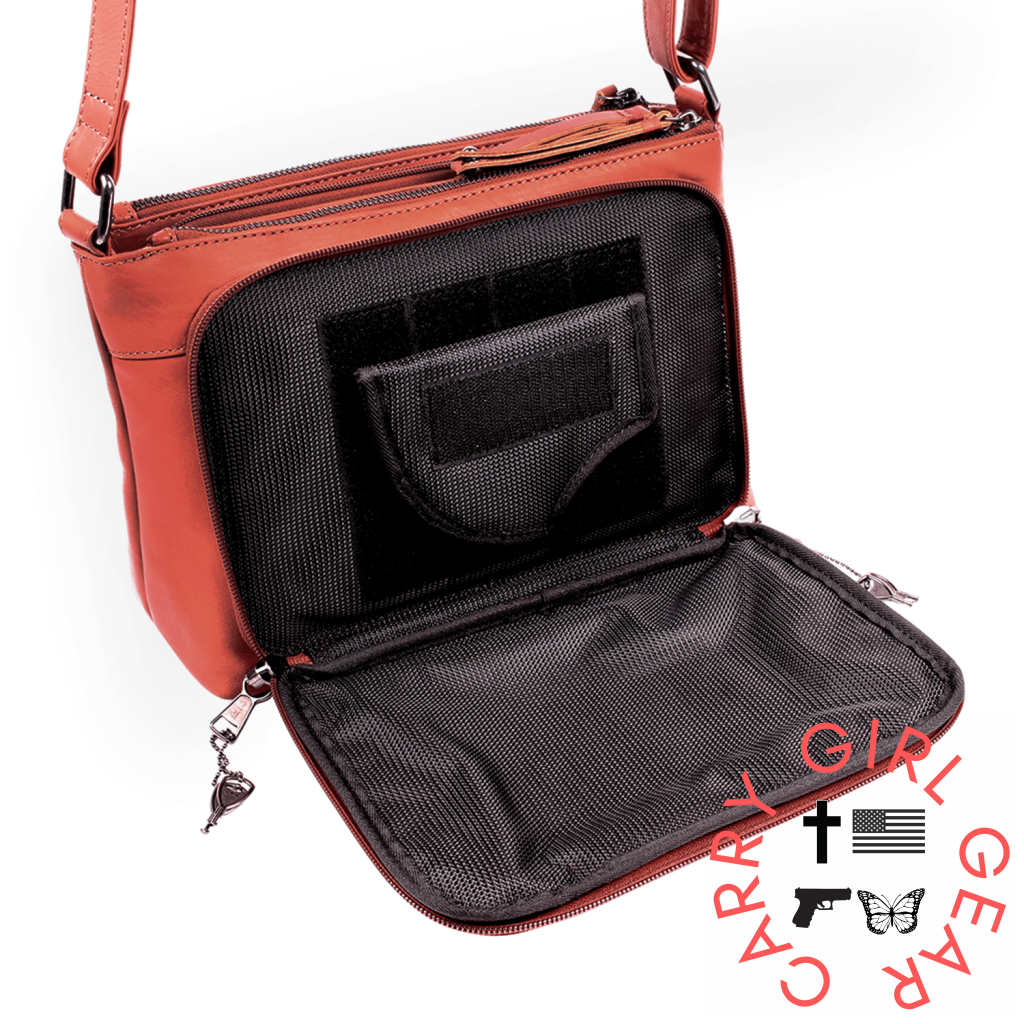 Concealed Carry Tatum Leather Crossbody By Lady Conceal Bags