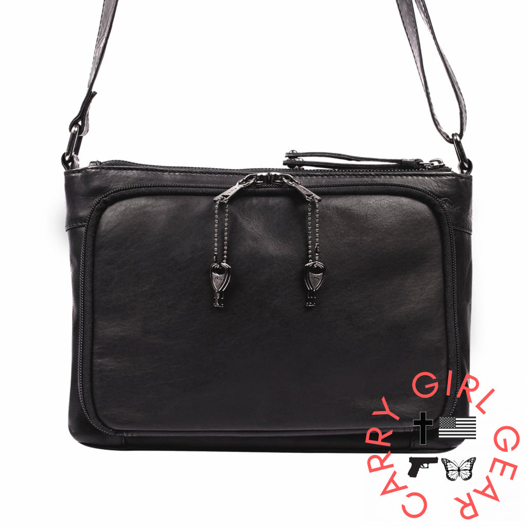 Concealed Carry Tatum Leather Crossbody By Lady Conceal Bags
