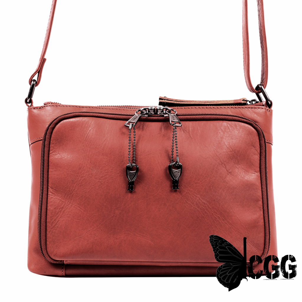 Concealed Carry Tatum Leather Crossbody By Lady Conceal Bags